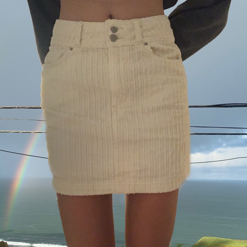 BDG Urban Outfitters White Corduroy Skirt